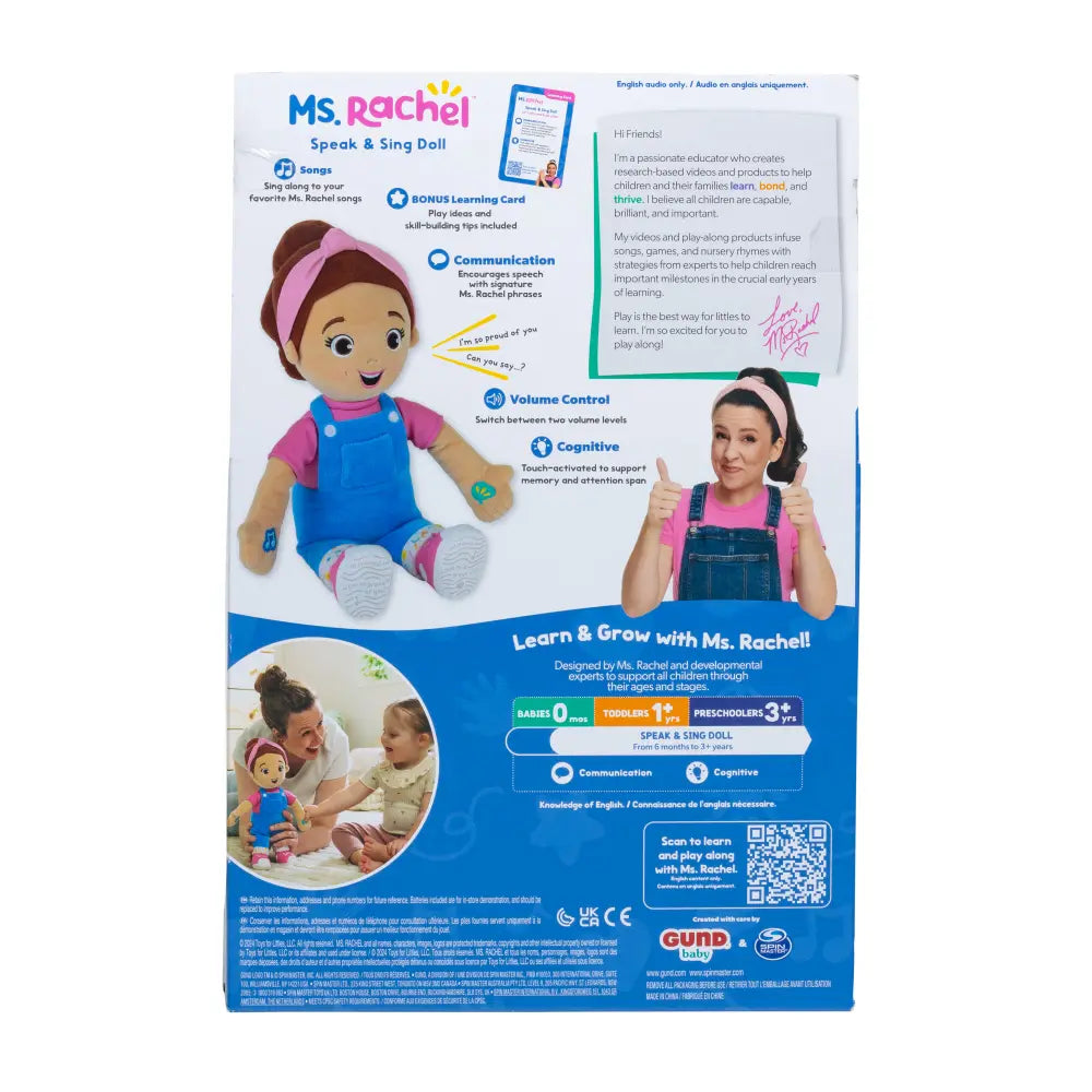 Ms. Rachel Speak And Sing Doll
