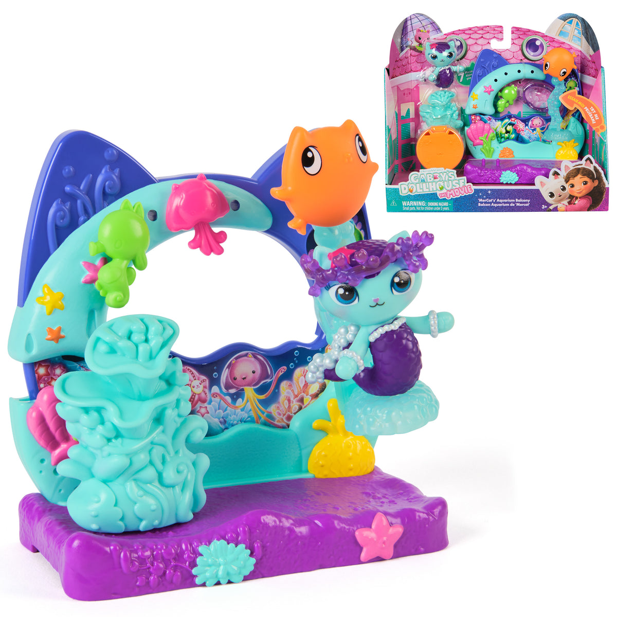 Gabby’s Dollhouse Queen Kitty Fairy Garden Balcony