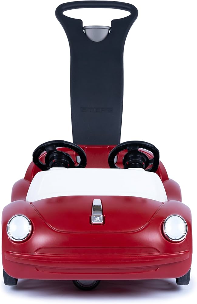 Side-By-Side Push Around Roadster Two-Seater Ride-On Push Car for Kids