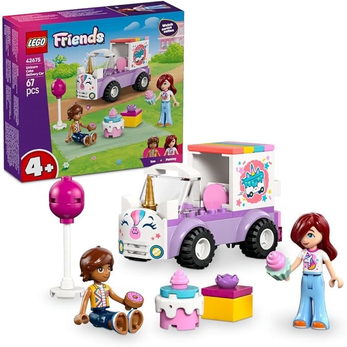 Lego Friends Unicorn Birthday Delivery Car Toys Building Set with Accessories