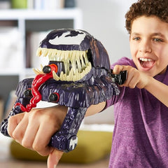 Marvel Spider-Man Venom Versus NERF Venom Strike Blaster