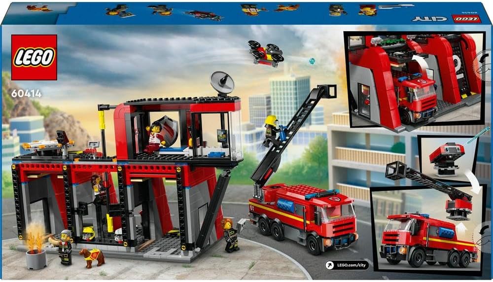 Lego Fire Station with Fire Truck