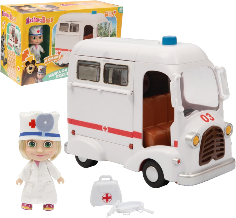 Masha and the Bear Ambulance with 12cm Masha Doll