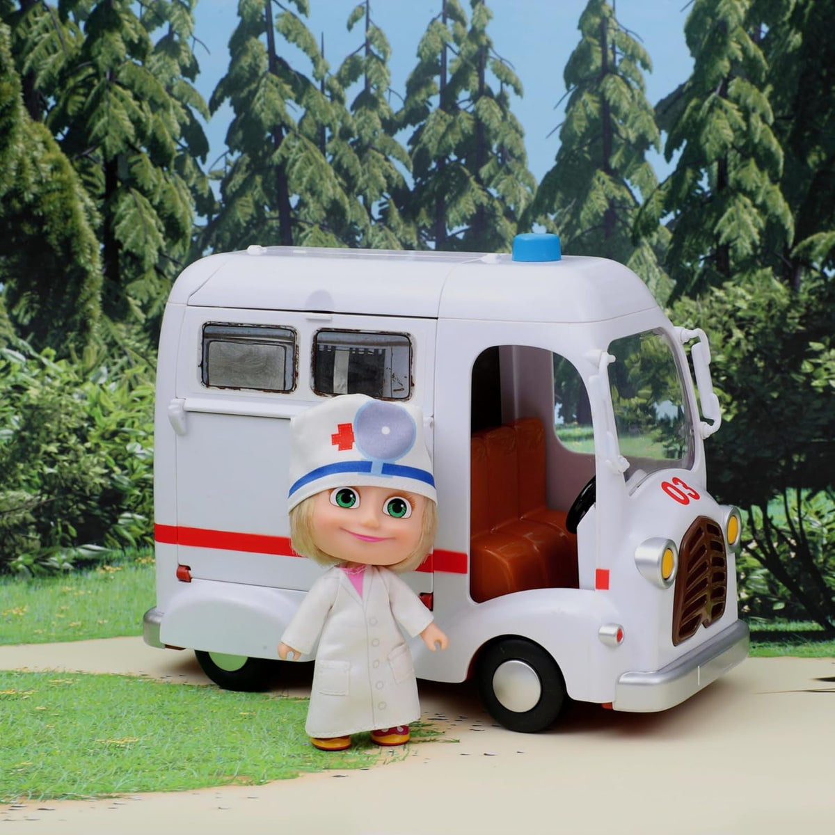 Masha and the Bear Ambulance with 12cm Masha Doll