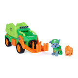 مجموعات لعب المركبات - Paw Patrol: The Dino Movie Rocky’s Dino Rescue Recycler Vehicle مع Rocky & Dino Figures