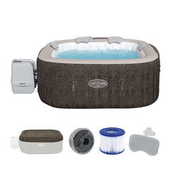 Bestway Lay-Z-Spa Cabo Maxhold  Energysense Smart Hydrojet 6 Brown Rattan Square 180x180x71cm