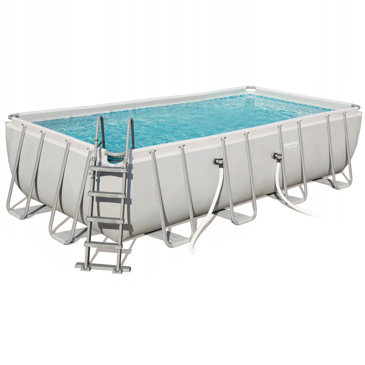 Bestway Power Steel Rectangular Pool Set 4.88m x 2.44m x 1.22m (16' x ...