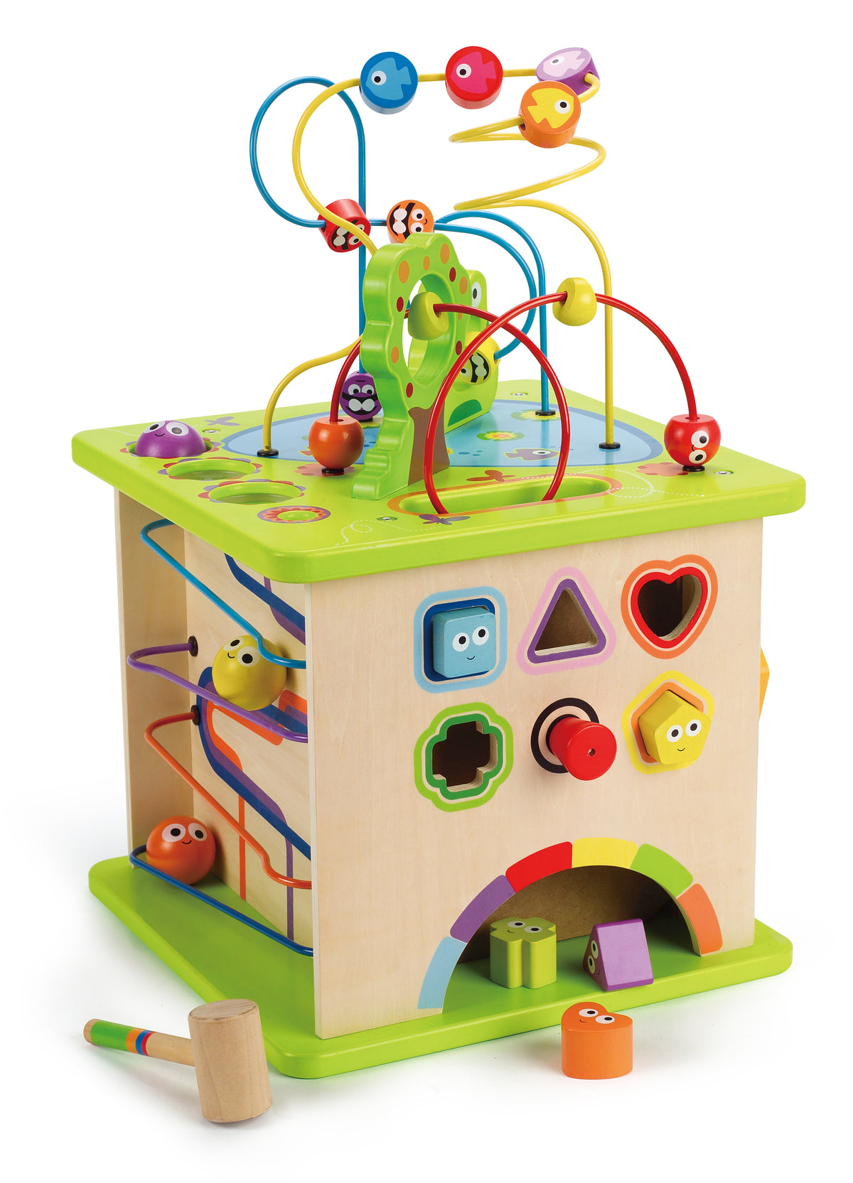 Hape Country Critters Play Cube Wooden Activity and Learning Toy for Kids