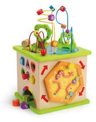 Hape Country Critters Play Cube Wooden Activity and Learning Toy for Kids