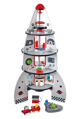 Hape Four-Stage Rocket Ship Wooden STEM Learning and Roleplay