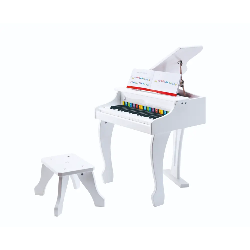 Hape Deluxe Grand Piano White Interactive Musical Toy for Kids