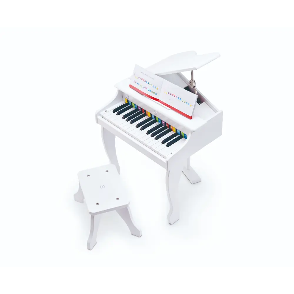 Hape Deluxe Grand Piano أبيض Interactive Musical Toy for Kids