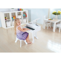 Hape Deluxe Grand Piano White Interactive Musical Toy for Kids