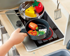Hape Deluxe Kitchen Kids Playset with Fan Fryer and Accessories