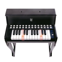 Hape Learn with Lights Black Piano and Stool Musical Toy for Kids