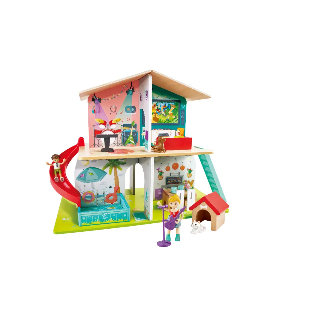 Hape Rock & Slide with Sound Effects Interactive Playhouse for Kids