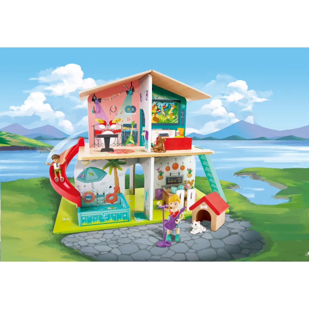 Hape Rock & Slide مع Sound Effects Interactive Playhouse for Kids