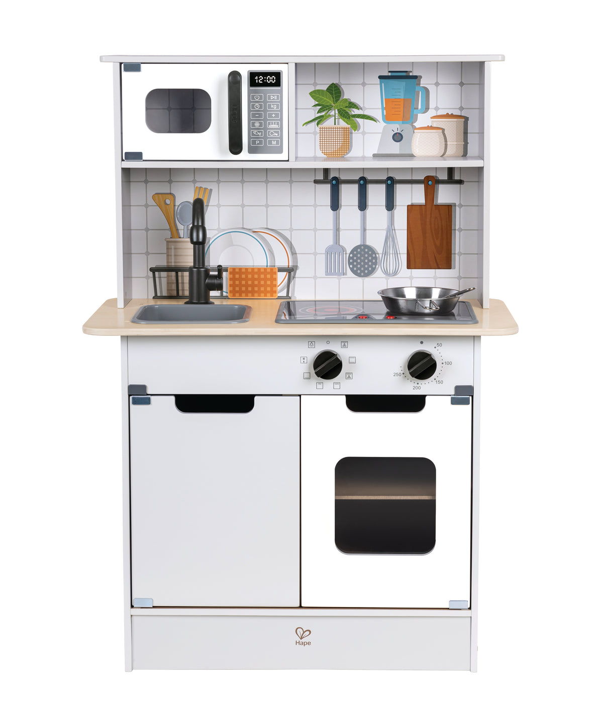 Hape Modern Kitchen with Light & Sound for Kids Cooking Playset