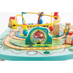 Hape Interactive Twisting Railway Maze Educational Wooden Activity Table