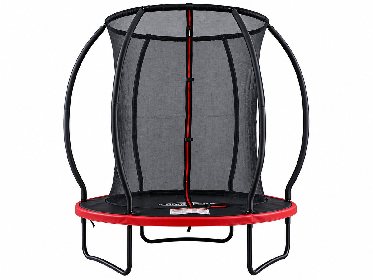 Mountpeak Pumpkin Trampoline with Ladder - Black & Red, 6ft