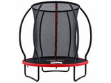 Mountpeak Pumpkin Trampoline with Ladder - Black & Red, 6ft