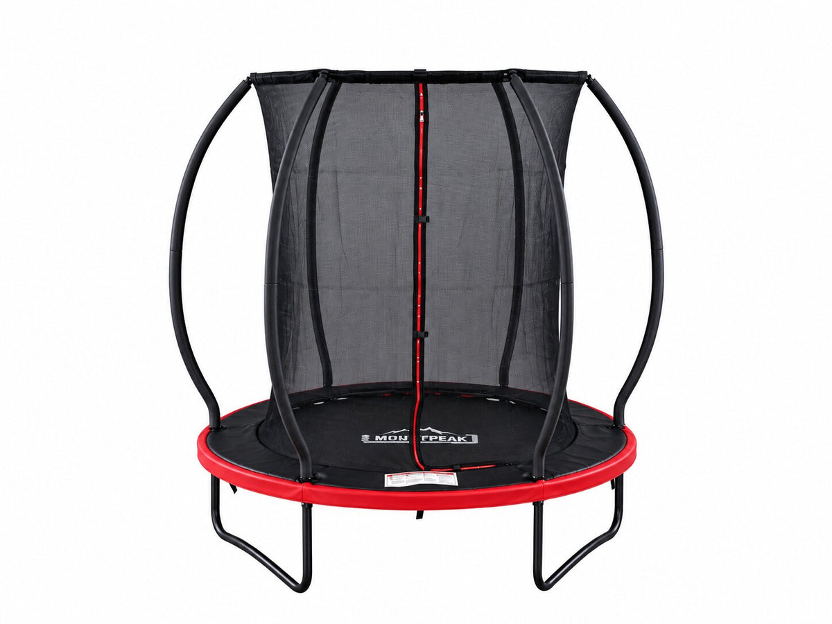 Mountpeak Pumpkin Trampoline with Ladder - Black & Red, 6ft