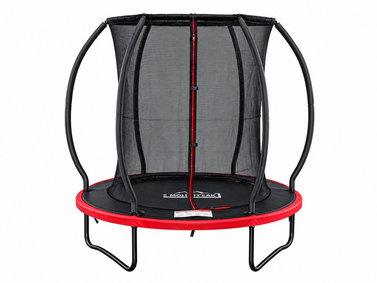 Mountpeak Pumpkin Trampoline with Ladder - Black & Red, 6ft