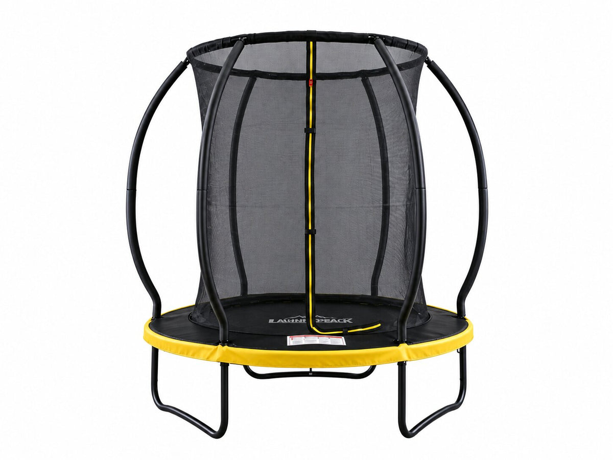Mountpeak Pumpkin Trampoline with Ladder - Black & Yellow, 6ft