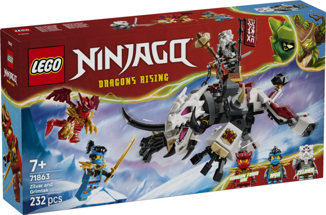 Lego Ninjago Zilvar & Grimtak the Dragon Beast Building Set for Kids