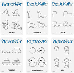Pictionary Board Game by Mattel Games - Family Party Game with Erasable Boards & Timer