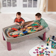 Deluxe Canyon Train Track Table Railway Playset for Kids