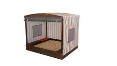 Kidkraft Cabana Sandbox Outdoor Wooden Sand Pit with Canopy Cover for Kids