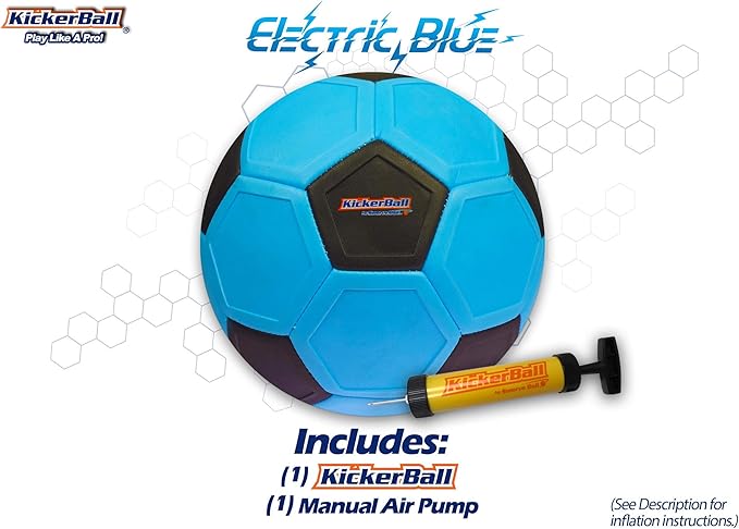 Kickerball أزرق Curve & Swerve Soccer كرة Size ٤ Trick Shot Training Football for Kids & Adults