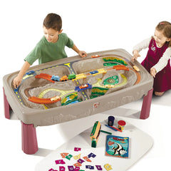 Deluxe Canyon Train Track Table Railway Playset for Kids