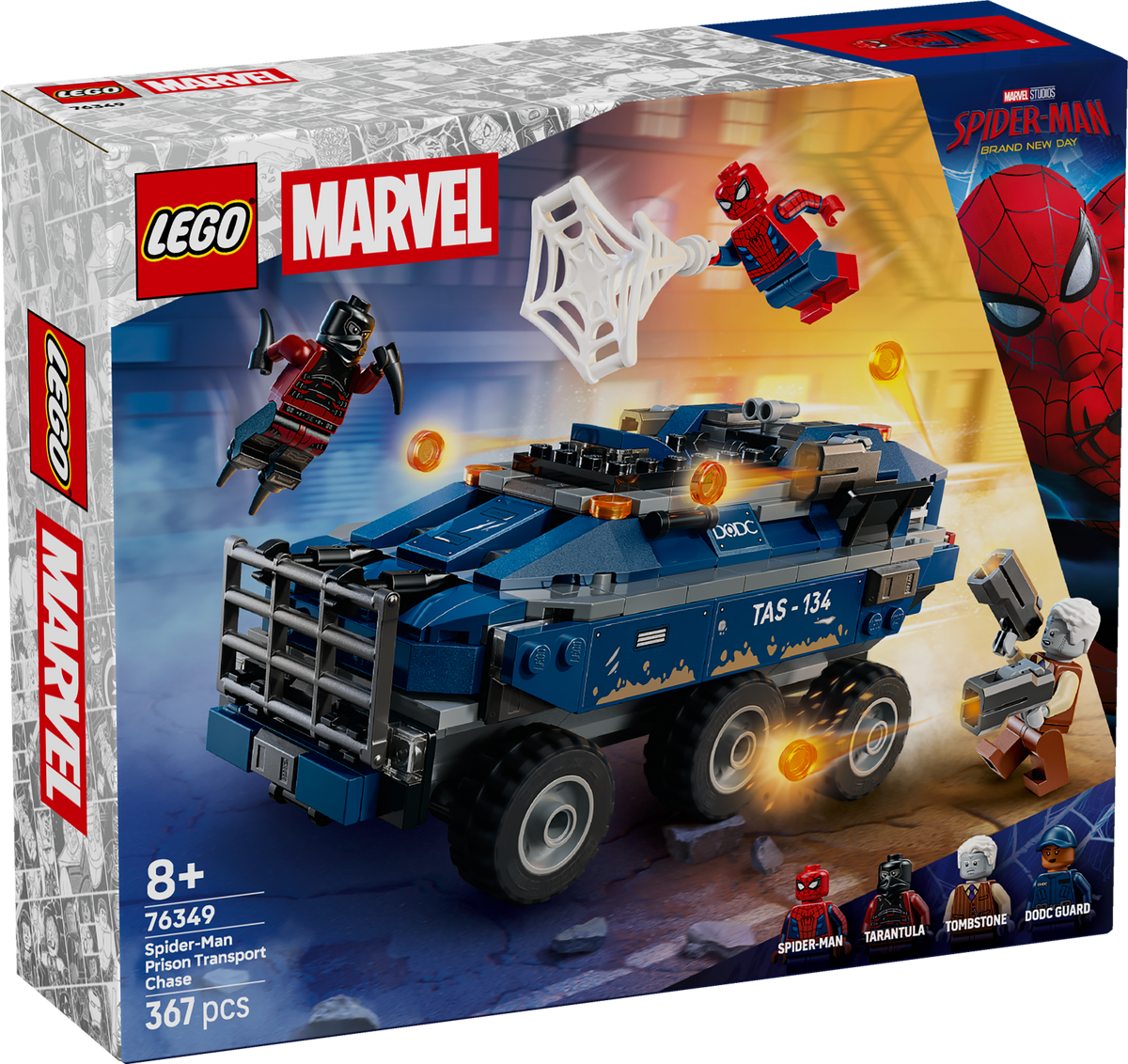 Lego Marvel Spider-Man Prison Transport Chase Building Set