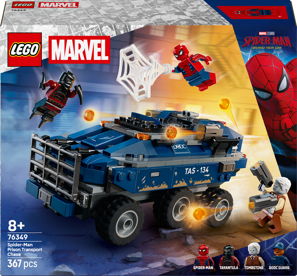 Lego Marvel Spider-Man Prison Transport Chase Building Set