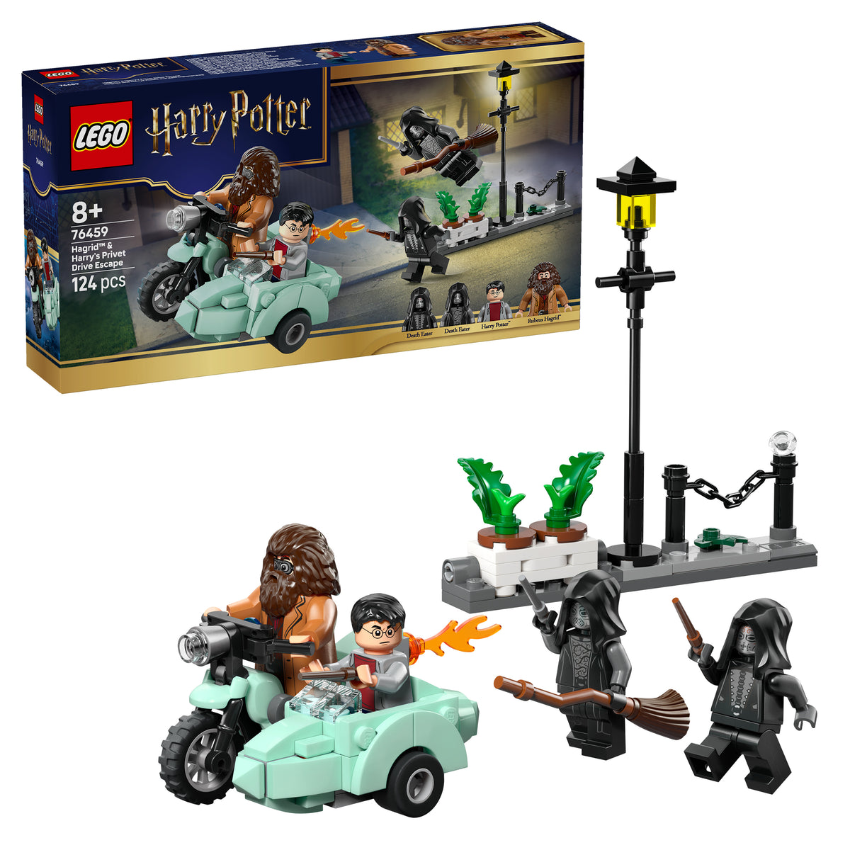 Lego Harry Potter Privet Drive Escape with Hagrid & Harry Motorcycle Building Set for Kids