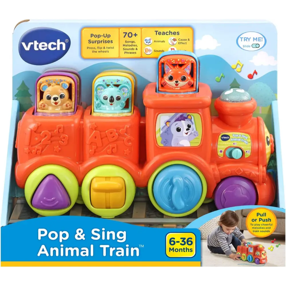 Vtech Pop & Sing Animal Train Battery Operated