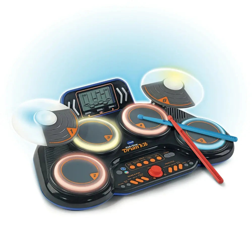 VTech Kidi DJ Drums - Electronic Drums with Light Effects and Learning Mode - For Children