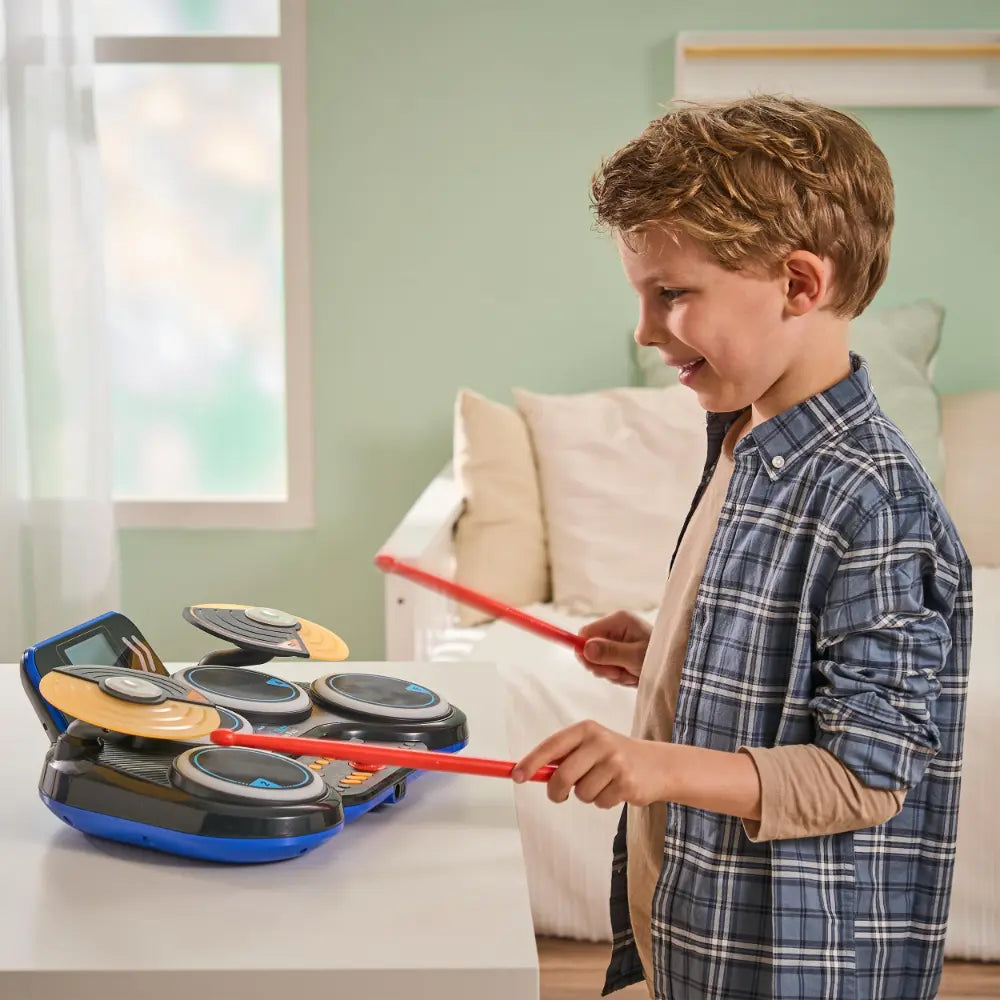 VTech Kidi DJ Drums - Electronic Drums with Light Effects and Learning Mode - For Children