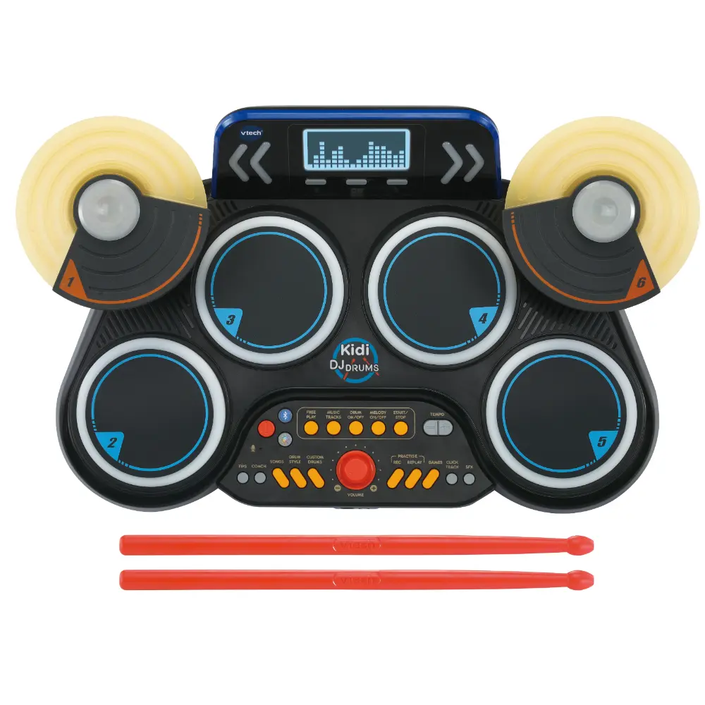 VTech Kidi DJ Drums - Electronic Drums with Light Effects and Learning Mode - For Children