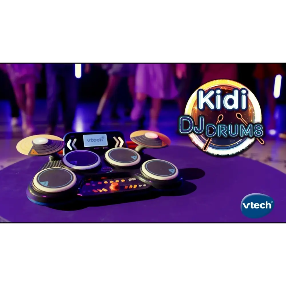 VTech Kidi DJ Drums - Electronic Drums with Light Effects and Learning Mode - For Children