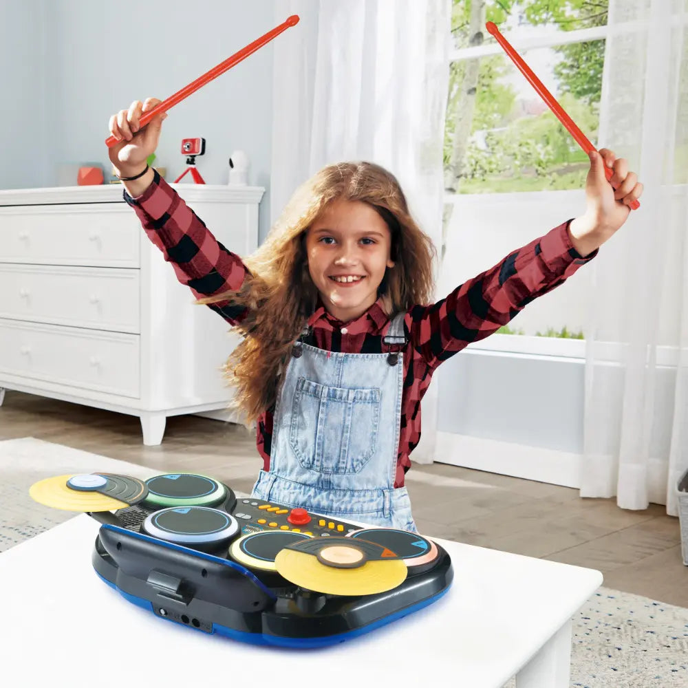 VTech Kidi DJ Drums - Electronic Drums with Light Effects and Learning Mode - For Children
