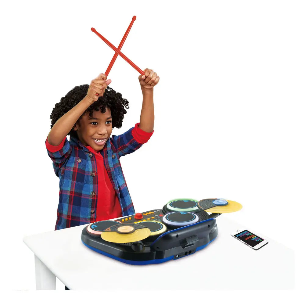VTech Kidi DJ Drums - Electronic Drums with Light Effects and Learning Mode - For Children