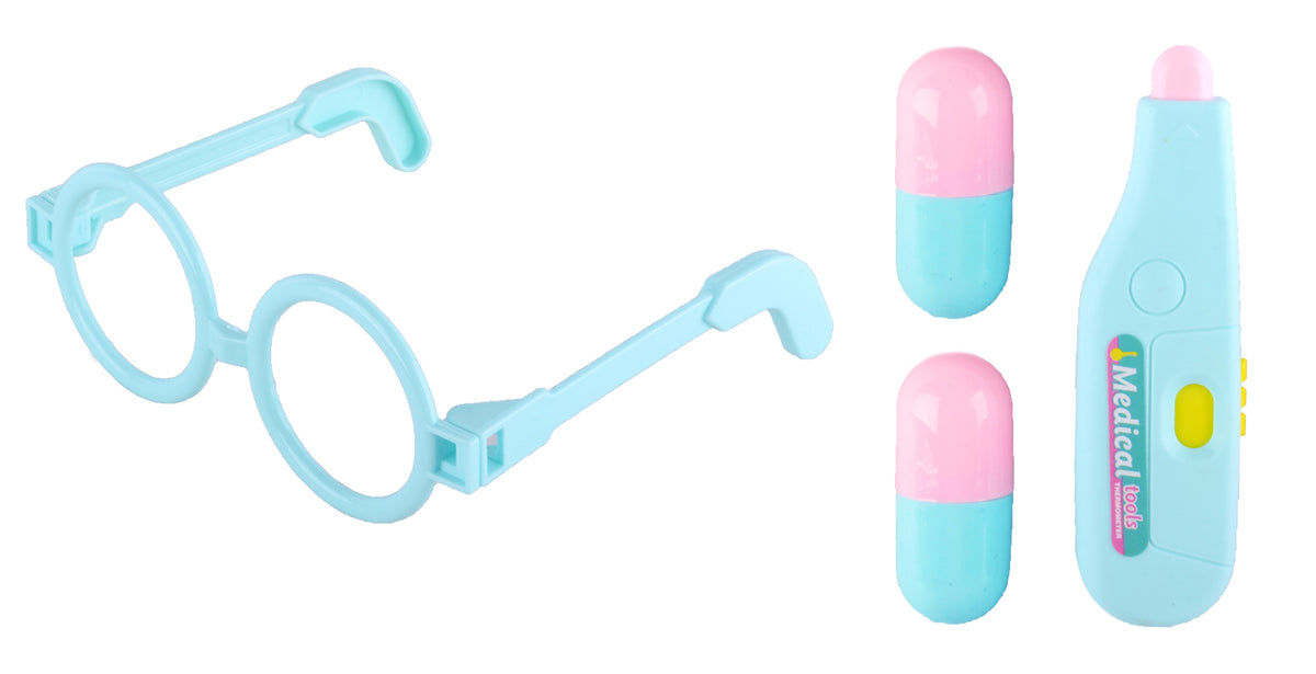 Power Joy Everyday Doctor Play Set 4-Piece - Kids Pretend Play Medical Kit, Assorted Colours