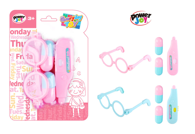 Power Joy Everyday Doctor Play Set 4-Piece - Kids Pretend Play Medical Kit, Assorted Colours