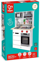 HAPE Super Serve Kitchen Playset for Kids Pretend Cooking & Roleplay Toy Set