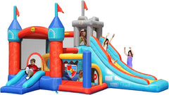 13-in-1 Inflatable Jumping Castle Outdoor Bouncer with Slide & Games for Kids