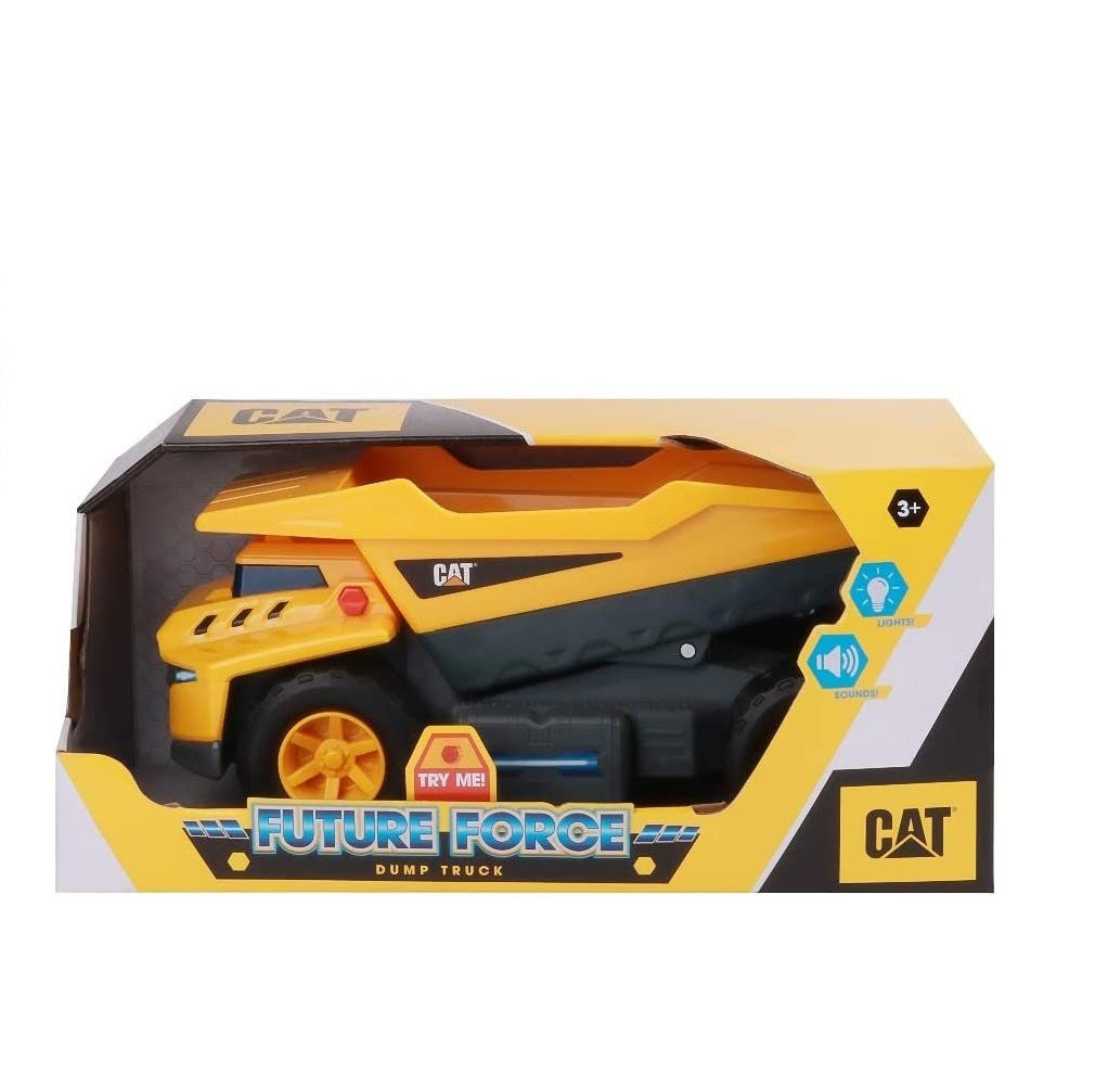 شاحنة تفريغ CAT Future Force مقاس ١١ بوصة مع أضواء وأصوات - تصاميم متنوعة، اختيار عشوائي