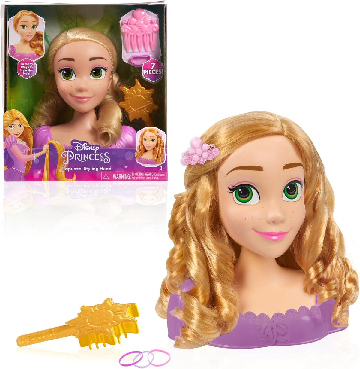 ألعاب التجميل والتأنق - Disney Princess Small Styling Head Rapunzel مع Hair Accessories